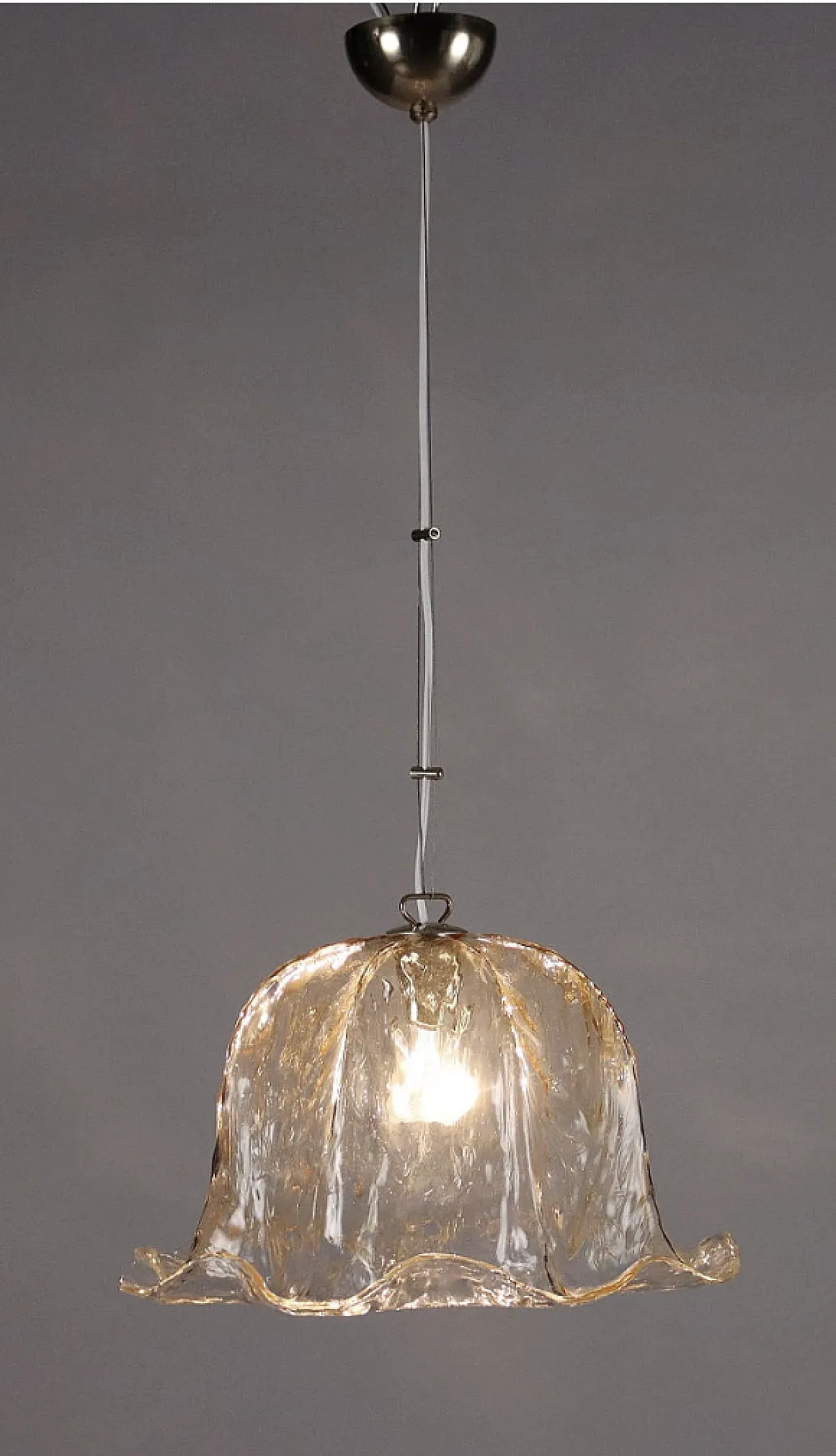 Medusa chandelier in wavy Murano glass, 1970s 1